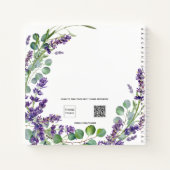 ゲストブックベビーシャワーラベンダーユーカリ ノートブック (裏面)