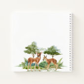 ゲストブックベビーシャワー森林動物の鹿 ノートブック (裏面)