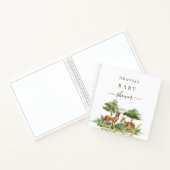 ゲストブックベビーシャワー森林動物の鹿 ノートブック (内部)