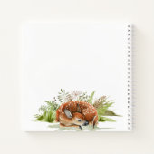 ゲストブックベビーシャワー森林動物の鹿 ノートブック (裏面)