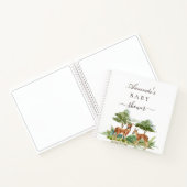 ゲストブックベビーシャワー森林動物の鹿 ノートブック (内部)