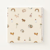 ゲストブックベビーシャワー水彩動物 ノートブック (裏面)