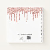 ゲストブックベビーシャワー赤面エレファントガール ノートブック (裏面)