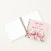 ゲストブックベビーシャワー開花ボウフォト ノートブック (内部)