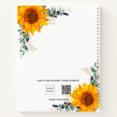 ゲストブックベビーシャワーeucalyptusひまわり ノートブック (裏面)