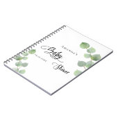 ゲストブックベビーシャワーeucalyptus予算 ノートブック (左側)