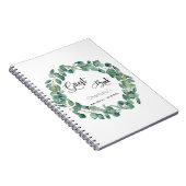 ゲストブックベビーシャワーeucalyptus緑 ノートブック (右側)