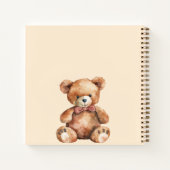 ゲストブックベビーシャワーteddy bear bearly wait ノートブック (裏面)