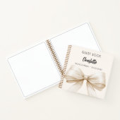 ゲストブックベージュクリームボウキンセアニェラ ノートブック (内部)