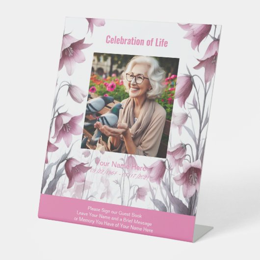 ゲストブックペデスタルサインにサインを下さい 台座サイン (正面)