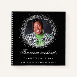 ゲストブックメモリアル写真黒銀 ノートブック