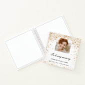 ゲストブックメモリアル白金ゴールドグリッター写真 ノートブック (内部)