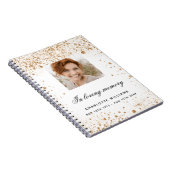 ゲストブックメモリアル白金ゴールドグリッター写真 ノートブック (右側)