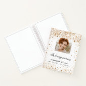 ゲストブックメモリアル白金ゴールドグリッター写真 ノートブック (内部)