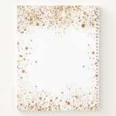 ゲストブックメモリアル白金ゴールドグリッター写真 ノートブック (裏面)