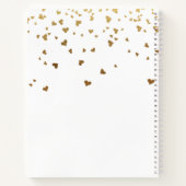 ゲストブックメモリアル白金ゴールドハート写真 ノートブック (裏面)