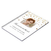 ゲストブックメモリアル白金ゴールドハート写真 ノートブック (左側)