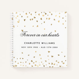 ゲストブックメモリアル白金ゴールドハート ノートブック