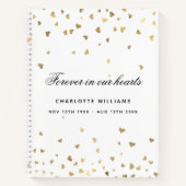 ゲストブックメモリアル白金ゴールドハート ノートブック (正面)