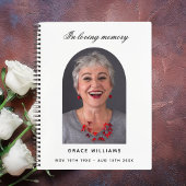 ゲストブックメモリアル葬儀ホワイトアーチ写真 ノートブック