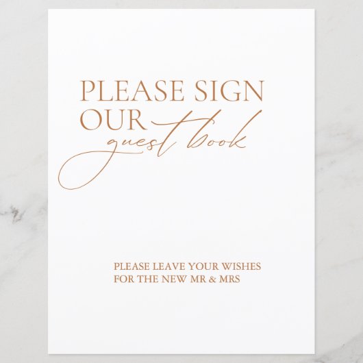 ゲストブックモダンのサインにサインを結婚下さい (正面)