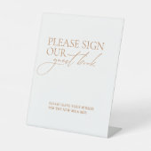ゲストブックモダンのサインにサインを結婚下さい 台座サイン (正面)