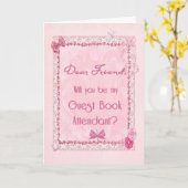 ゲストブック付き添い人 カード (黄色い花)