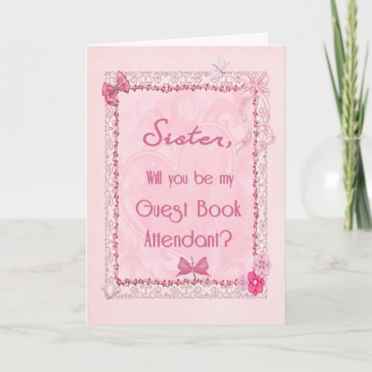 ゲストブック付き添い人 カード (正面)