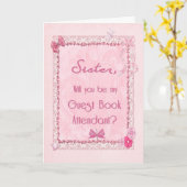 ゲストブック付き添い人 カード (黄色い花)