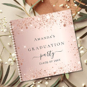 ゲストブック卒業バラ金ゴールドグリッター2023 ノートブック