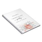 ゲストブック卒業バラ金ゴールドフローラ銀 ノートブック (右側)