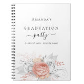 ゲストブック卒業バラ金ゴールドフローラ銀 ノートブック (正面)