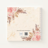 ゲストブック卒業パンパスグラスバラ金ゴールド ノートブック (裏面)