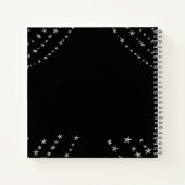 ゲストブック卒業ブラックシルバーの星 ノートブック (裏面)