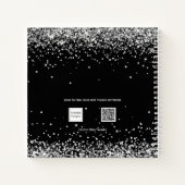 ゲストブック卒業ブラックシルバーグリッター2023 ノートブック (裏面)