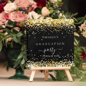 ゲストブック卒業ブラック金ゴールドグリッター2025 ノートブック