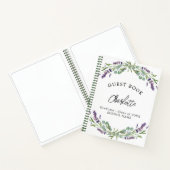 ゲストブック卒業ラベンダーバイオレットユーカリ ノートブック (内部)