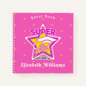 ゲストブック卒業式すごいグレードピンク編集可能 ノートブック (正面)