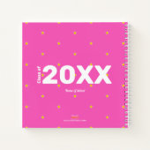 ゲストブック卒業式すごいグレードピンク編集可能 ノートブック (裏面)