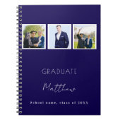 ゲストブック卒業海軍の青い写真名 ノートブック (正面)