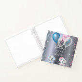 ゲストブック性別でパーティーゾウ銀表示 ノートブック (内部)