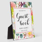 ゲストブック春フローラサインテーブルトップ フォトプラーク (側面)