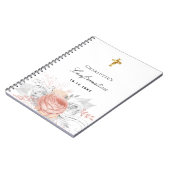 ゲストブック確認バラ金ゴールドフローラ銀 ノートブック (左側)