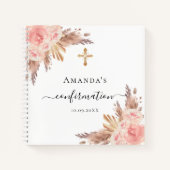 ゲストブック確認パンパスグラスバラ赤面 ノートブック (正面)