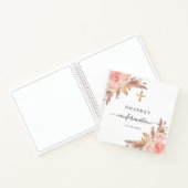 ゲストブック確認パンパスグラスバラ赤面 ノートブック (内部)