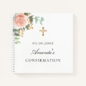 ゲストブック確認赤面ピンクフローラ ノートブック (正面)