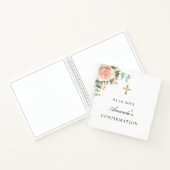 ゲストブック確認赤面ピンクフローラ ノートブック (内部)