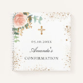 ゲストブック確認赤面ピンクフローラ ノートブック (正面)