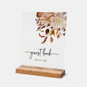 ゲストブック秋アクリルサイン アクリルサイン (傾斜)