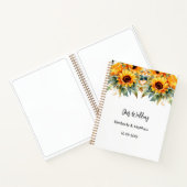 ゲストブック結婚のひまわり水彩 ノートブック (内部)